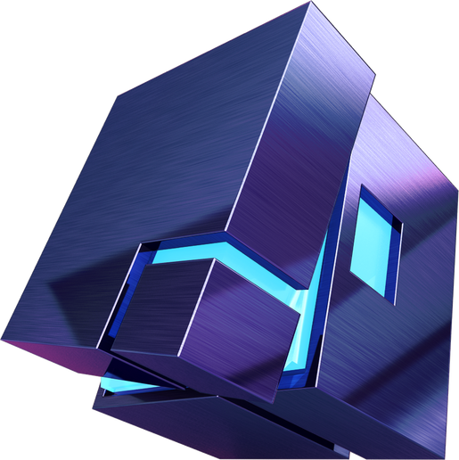 3D Stylish Cube Render